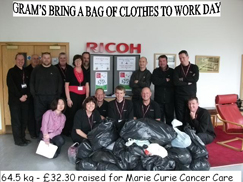image:U.K.: Collecting unwanted clothes from employees to sell to recycling companies, and donating the proceeds of the sales to charity