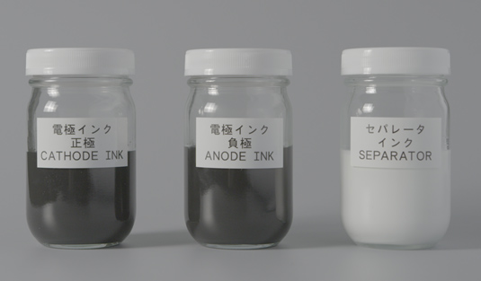 画像:1. インクジェット印刷向け電池材料インクの開発